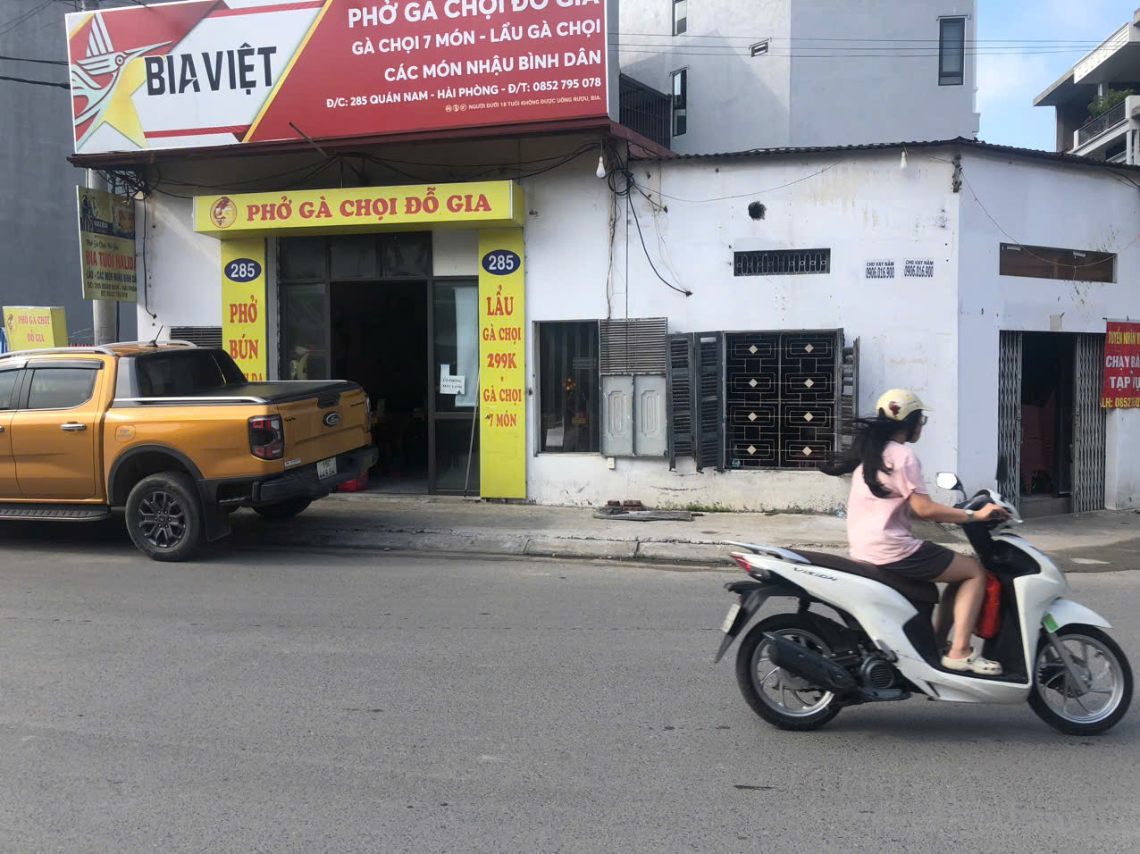 CHO THUÊ MẶT BẰNG KINH DOANH  TỪ TRƯA ĐẾN TỐI TẠI 285 QUÁN NAM – QUÁN ĐẦY ĐỦ CÔNG NĂNG