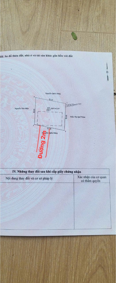 Bán đất 434.7m² ngang 20m giá 3 tỷ tại Phường Chánh Mỹ 0815422197