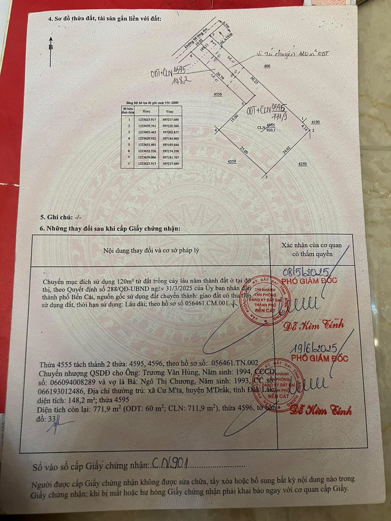 Bán đất 925.8m² ngang 10m giá 2.5 tỷ Phường Chánh Phú Hòa 0815422197