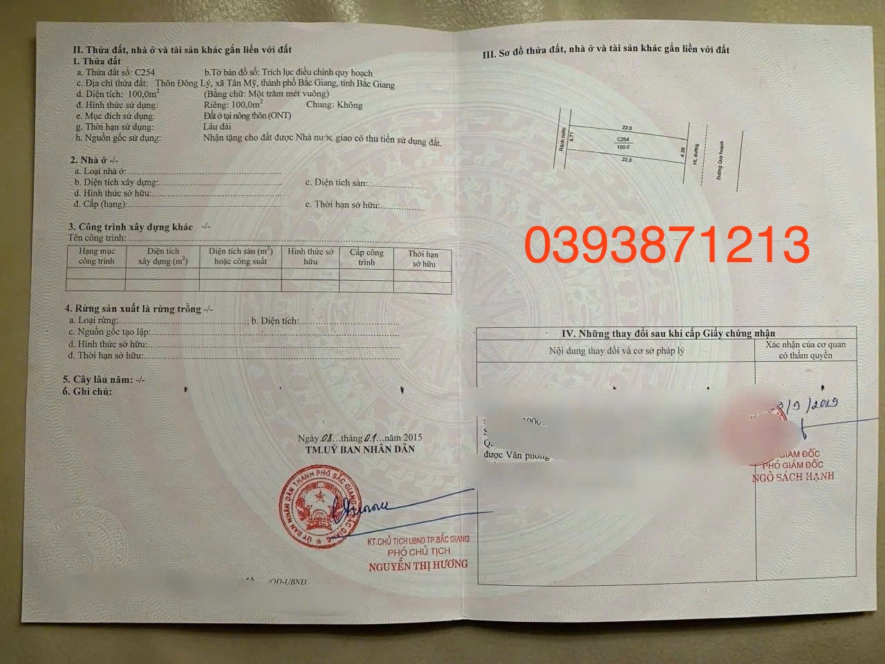Bán đất 100m² full thổ cư ngang 4,3m giá 3.3 tỷ tại Phường Đa Mai