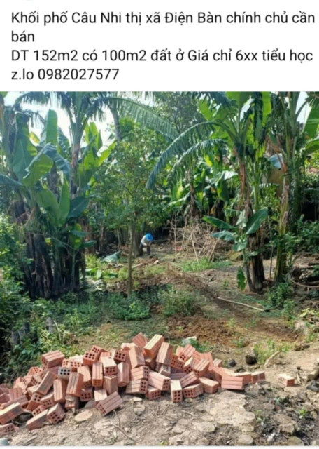 ĐẤT GIÁ RẺ - CẦN BÁN NHANH LÔ ĐẤT TẠI Phường câu Nhi, thị xã Điện Bàn, Quảng Nam