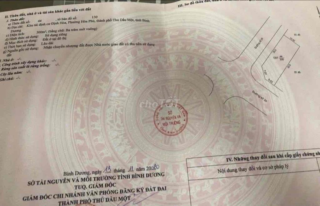 Đất TĐC Định Hoà - P. Hoà Phú góc 2 mặt tiền giá rẻ