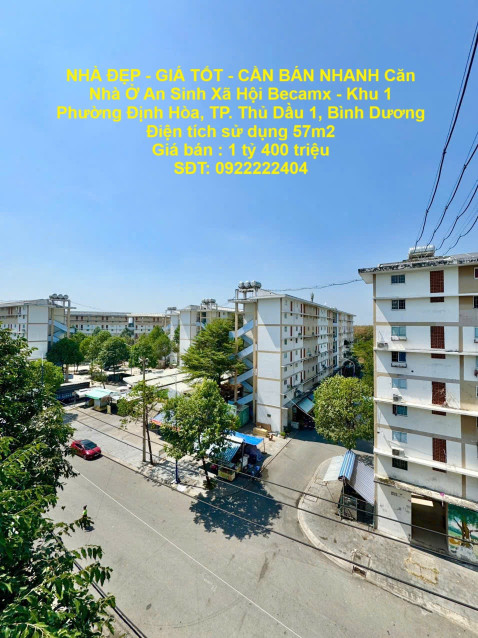NHÀ ĐẸP - GIÁ TỐT - CẦN BÁN NHANH Căn Nhà Ở An Sinh Xã Hội Becamx - Khu 1 Định Hòa, Thủ Dầu Một