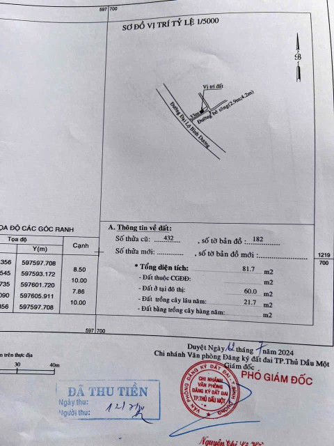 🔥Đất Định Hoà-1Quốc lộ 13 vào có 25m,đường oto thông giá êm duy nhất 2 nền liền kề (💰1,39tỷ-💰1,59tỷ)