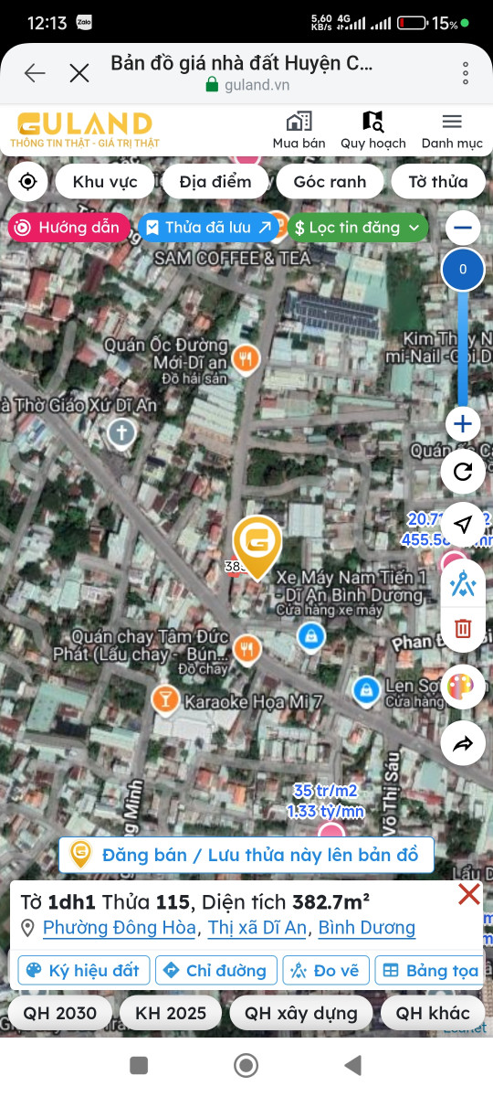 Bán nhà 382.7m² 30 tỷ tại Phường Đông Hòa Thị xã Dĩ An