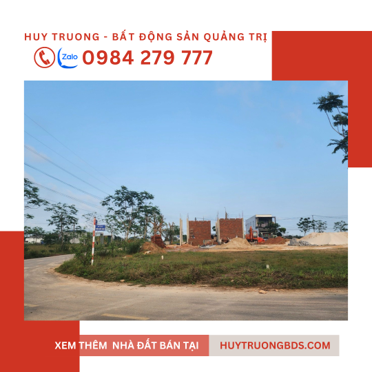 Bán đất 2 mặt tiền đường Trần Quốc Hoàn - đối diện NOXH Vinhome Nam Đông Hà