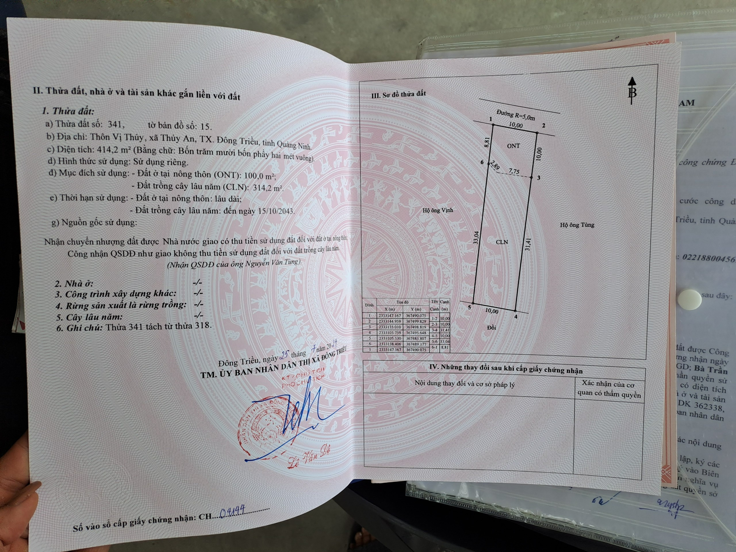 Bán đất 414m² ngang 10m giá 1.4 tỷ Phường Đông Triều