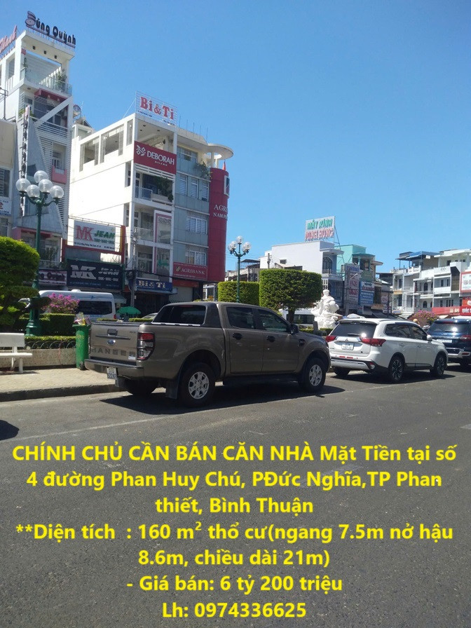 CHÍNH CHỦ CẦN BÁN CĂN NHÀ Mặt Tiền tại Phan Huy Chú, Phường Đức Nghĩa,TP Phan thiết, Bình Thuận