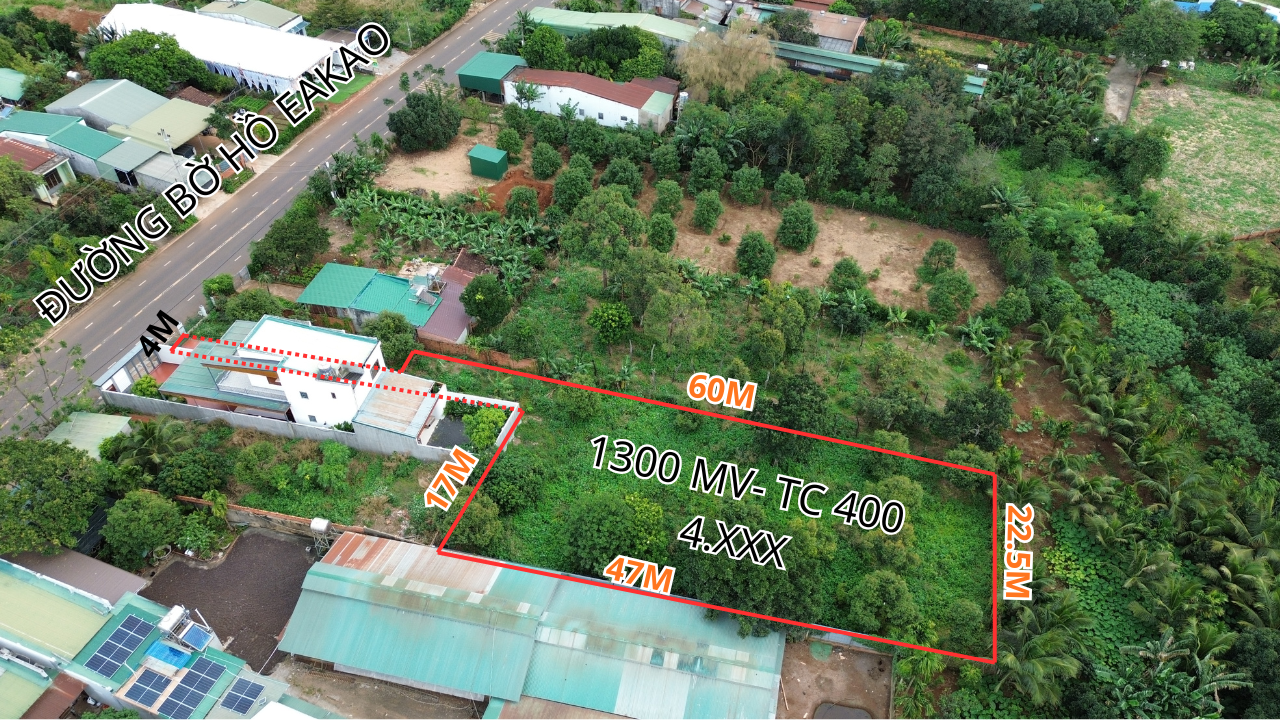 Bán đất 1293.4m² ngang 4m giá 4.3 tỷ Phường Ea Kao