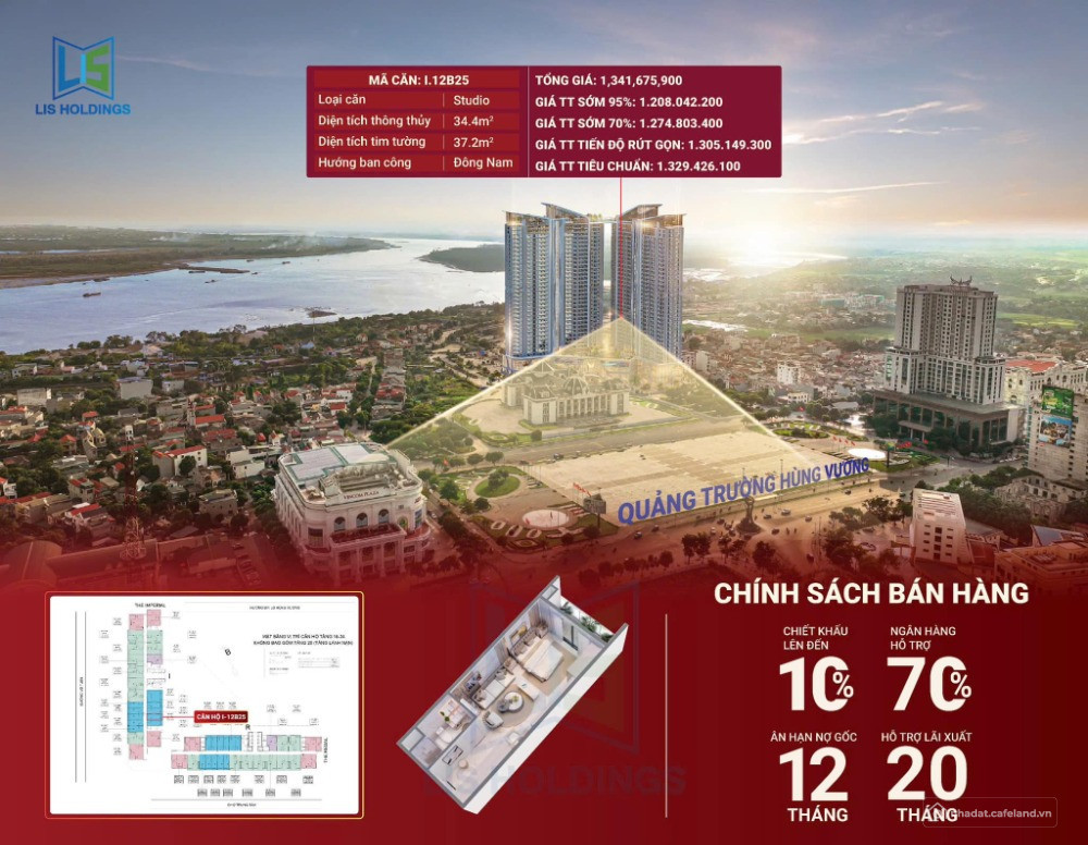 BÁN CĂN HỘ CHUNG CƯ ĐẸP TẠI VIC GRAND SQUARE, 1,2 TỶ VND, 37 M2, NHIỀU TIỆN ÍCH