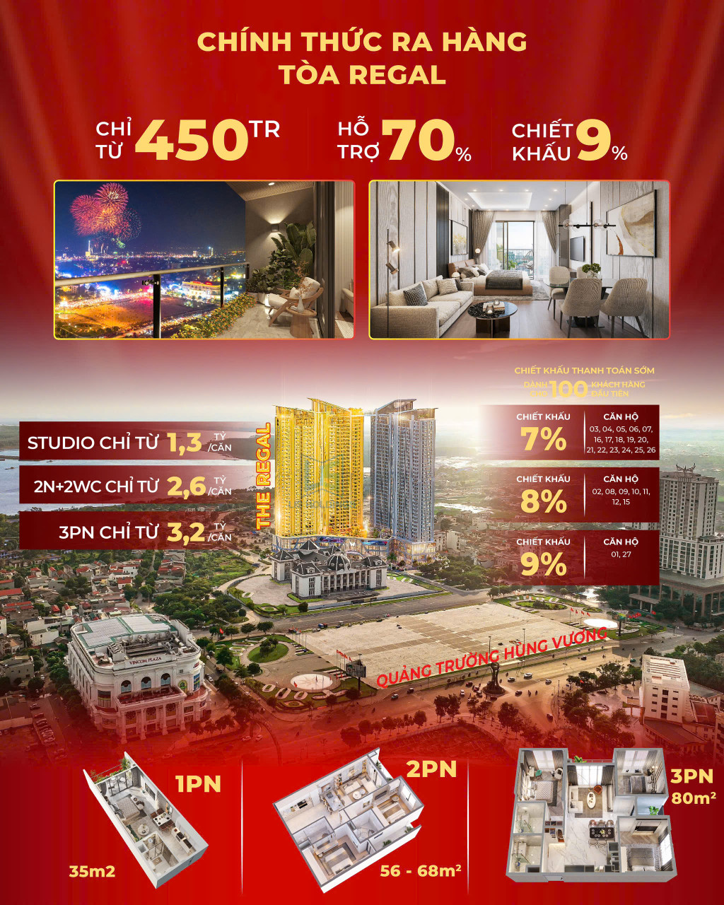 ĐẦU TƯ CĂN HỘ 5 NGAY TRÁI TIM VIỆT TRÌ – CHỈ TỪ 1,3 TỶ