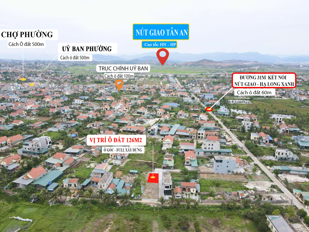 Bán đất 126m² ngang 6,7m giá 1.07 tỷ tại Phường Hà An Thị xã Quảng Yên
