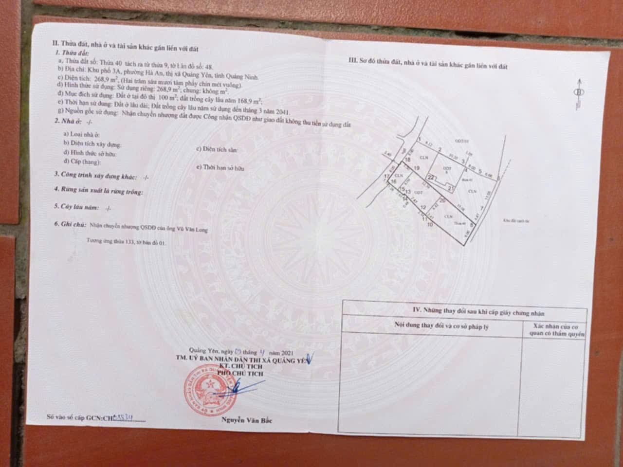 Bán đất 268m² ngang 8m giá 7.5tr  tại Phường Hà An