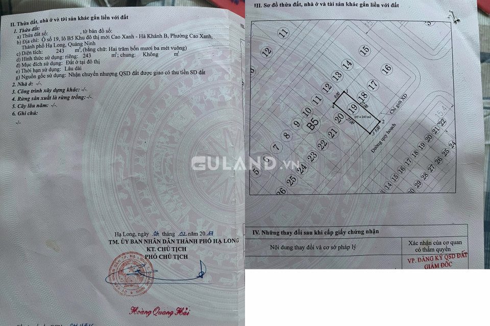 BÁN ĐẤT BIỆT THỰ HÀ KHÁNH B LÔ B5,HÀ KHÁNH,HẠ LONG