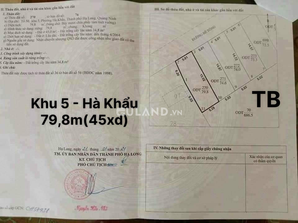 Đất Mặt Đường Khu 5 - Hà Khẩu
