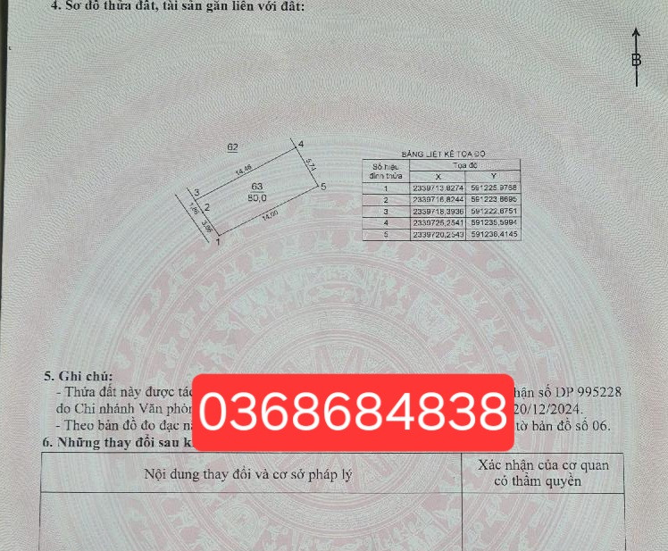 Bán đất 80m² ngang 5.5m giá 4.7 tỷ Phường Hai Bà Trưng