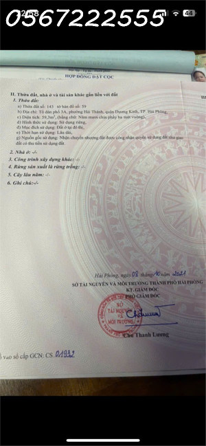 Bán nhà Hải Thành, Dương Kinh – ngõ ô tô tận cửa, gần biển Đồ Sơn