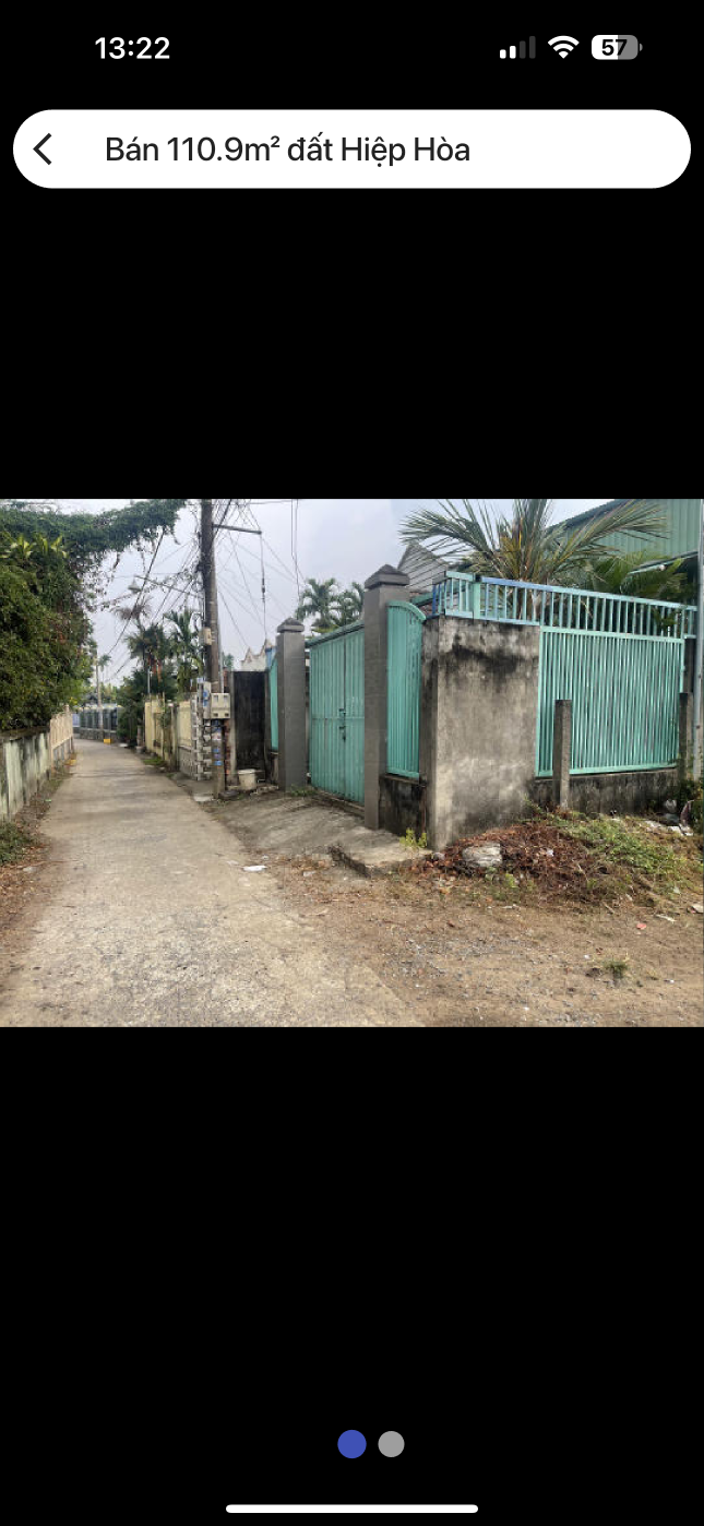 Bán đất 110.9m² 3.7 tỷ tại Phường Hiệp Hòa Thành phố Biên Hòa