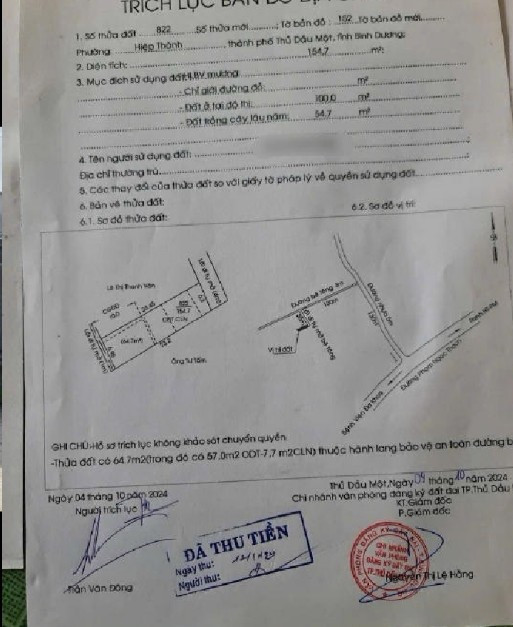 Bán đất 116.2m² 1.39 tỷ tại Phường Hiệp Thành Thành phố Thủ Dầu Một