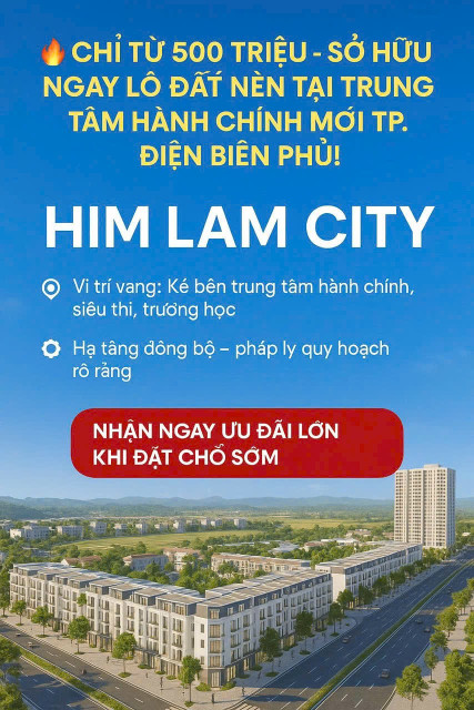 Khu đô thị Him Lam City tọa lạc tại thành phố Điện Biên Phủ