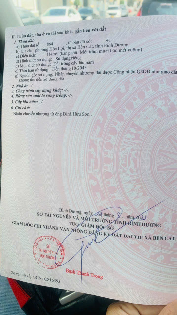 Chính chủ cần bán gấp lô đất sau lưng Trạm Y Tế Hoà Phú Giá Tốt