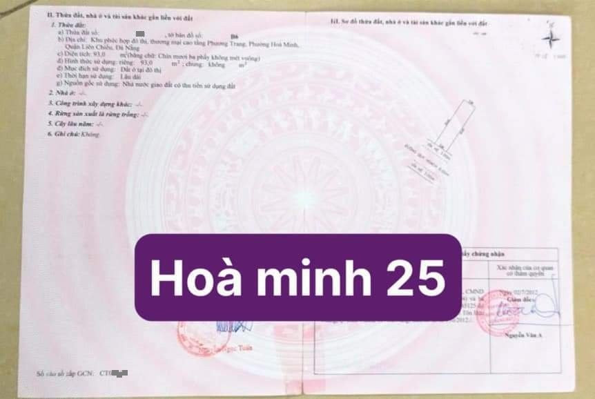 🔴💥Bán đất đường Hòa Minh 25 thông Nguyễn Sinh Sắc - LC - Đà Nẵng