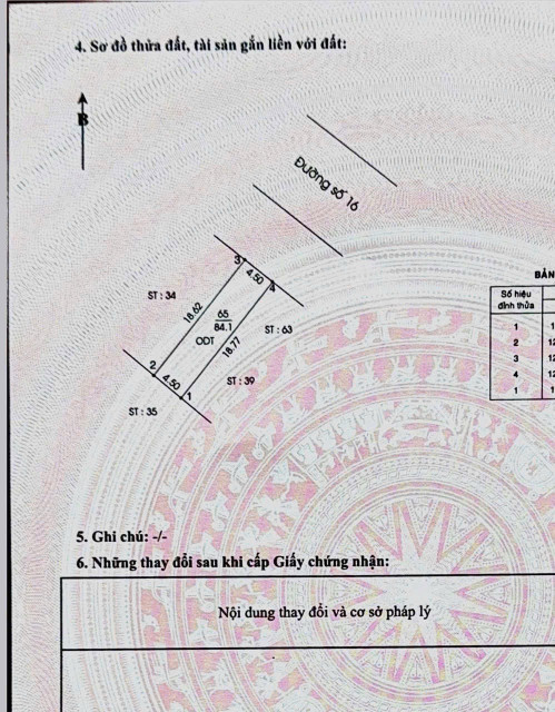 Chính chủ cần bán gấp lô đất mặt tiền đường số 16 TĐC Định Hoà giá tốt