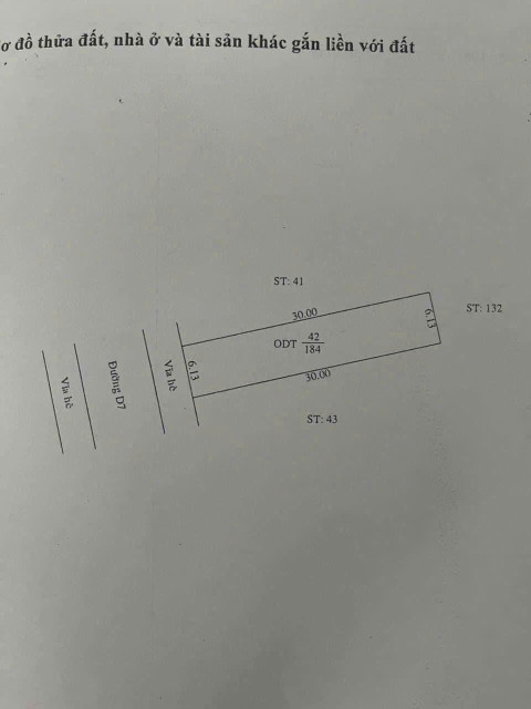 Bán đất 184m² 2.95 tỷ tại Phường Hoà Phú Thành phố Thủ Dầu Một