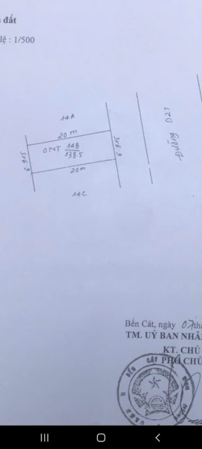 Bán đất 138m² 6.6 tỷ tại Phường Hòa Phú Thành phố Thủ Dầu Một mặt tiền đường D27 ngay chợ tự phát