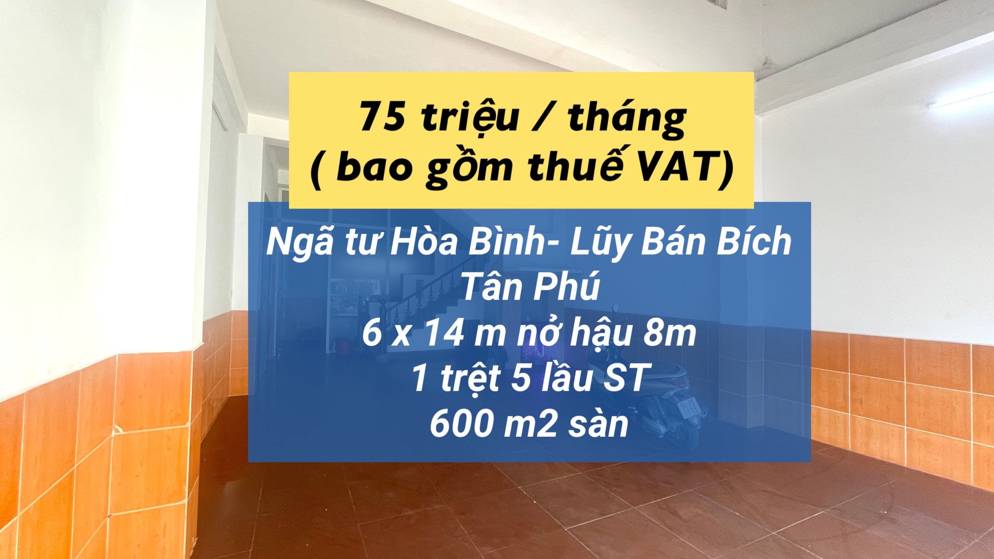 Nguyên kế căn góc mặt tiền Hòa Bình - Lũy Bán Bích !