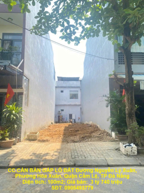 CC CẦN BÁN GẤP LÔ ĐẤT Đường Nguyễn Lý Xuân, Phường Hòa Xuân, Quận Cẩm Lệ, TP Đà Nẵng