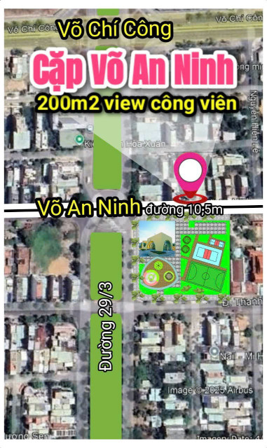 CHÍNH CHỦ CẦN BÁN CẶP SIÊU VIP – ĐƯỜNG 10.5M VÕ AN NINH – VIEW CÔNG VIÊN VĂN HÓA HÒA XUÂN