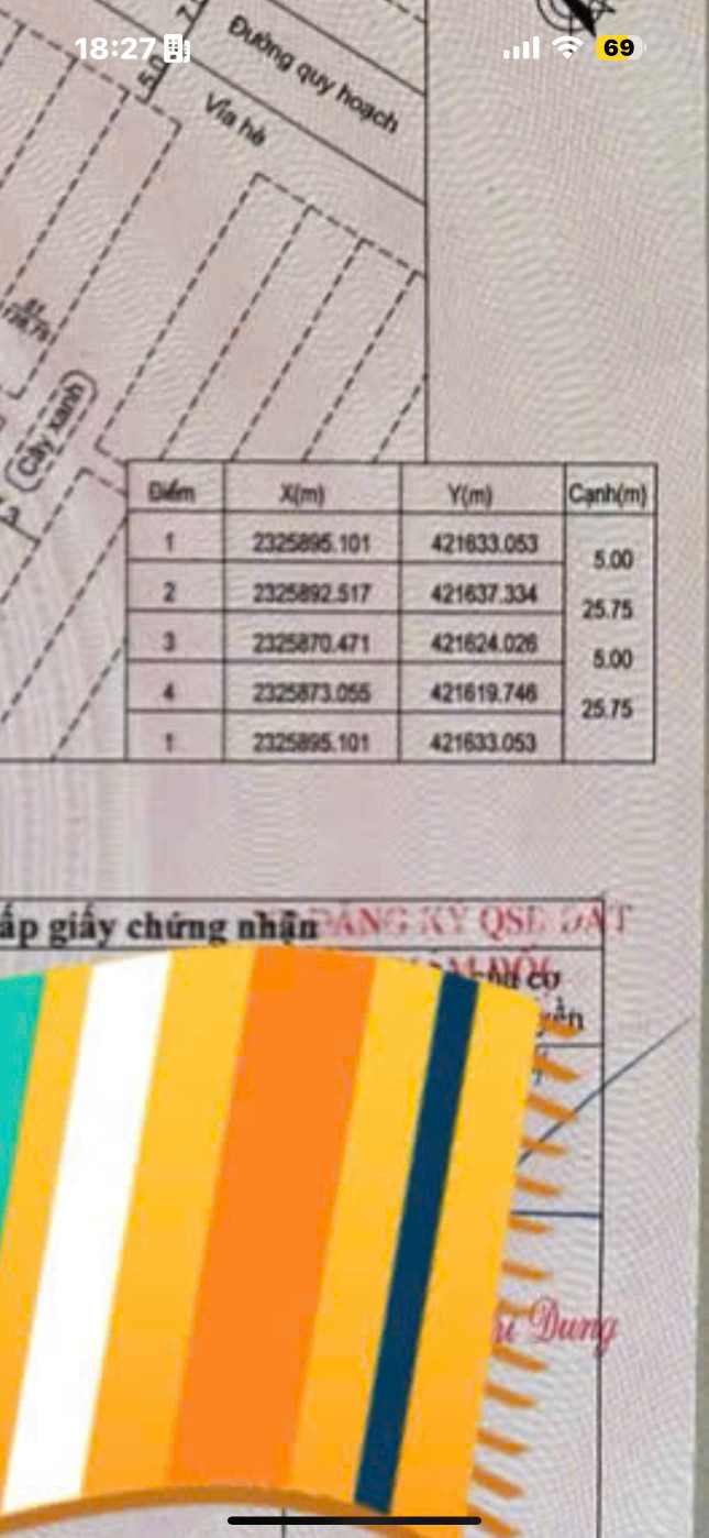 Bán đất 128,75m² ngang 5m giá 2.55 tỷ Phường Hoành Bồ
