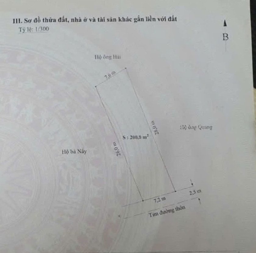 05.2026.Bán đất 200m² full thổ cư ngang 7,2m. đường thôn 5m. giá 3.2 tỷ tại Phường Hồng An( Đại Bản. liên hệ 0362558882