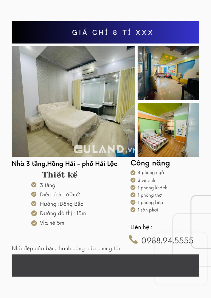 💥Hàng đẹp giá tốt💥Nhà 3 tầng phố Hải Lộc,Hồng Hải,Hạ Long,Quảng Ninh
