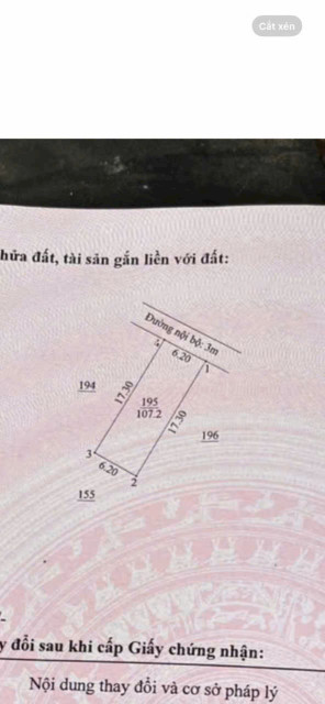 Bán đất Hưng Định, gần chợ Búng giá tốt