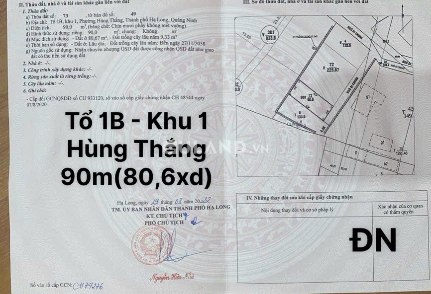 Đất Thổ Cư Phường Hùng Thắng