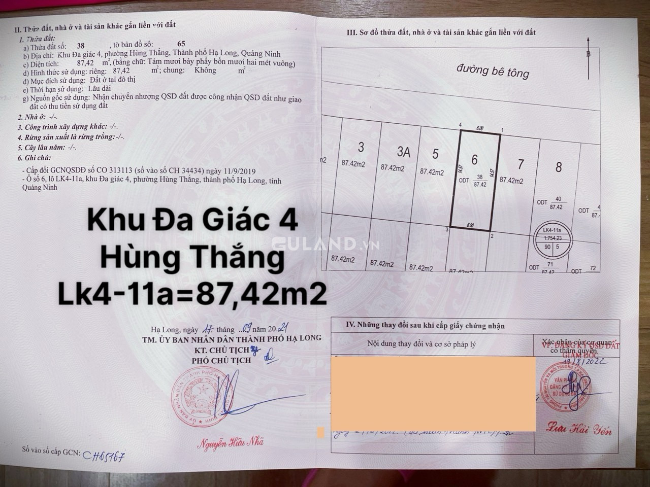 BÁN ĐẤT KHU ĐA GIÁC 4 - HÙNG THẮNG