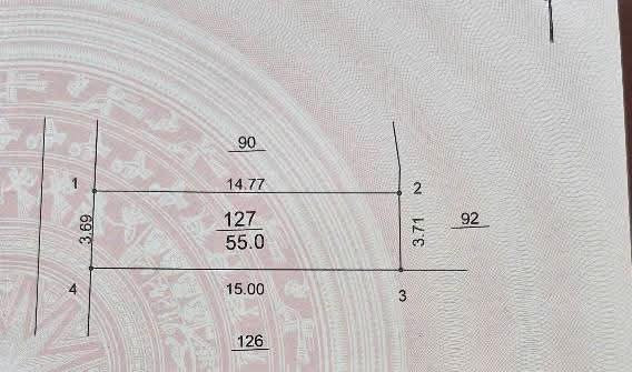 Bán đất Đại Cát, Bắc Từ Liêm, 55m2, mặt tiền 3.7m, giá 6.2 tỷ