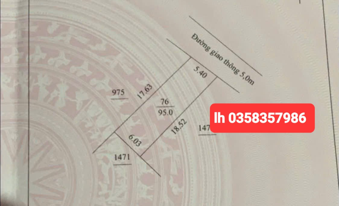 Bán đất 95m² ngang 5.4m giá 1.7 tỷ Phường Linh Sơn