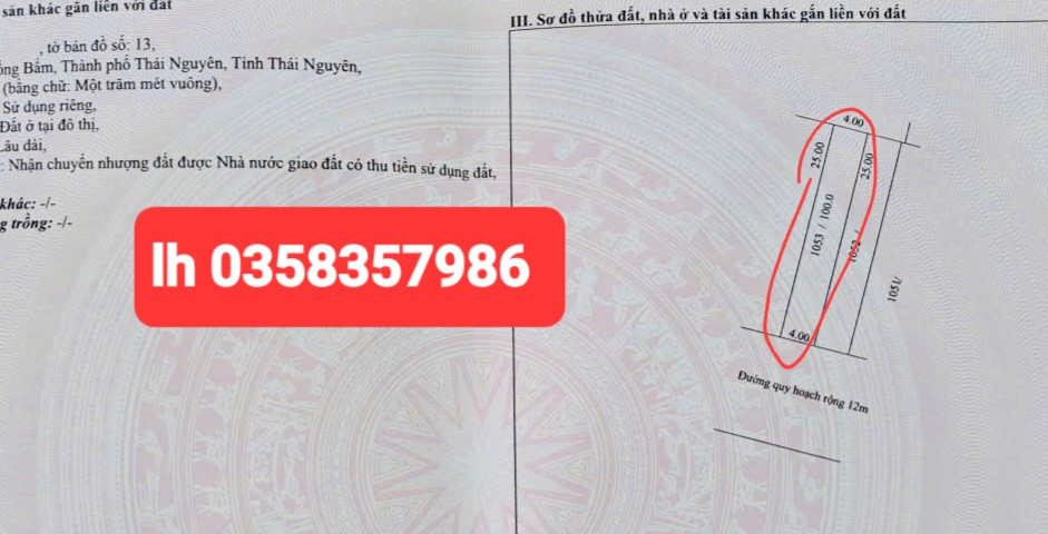 Bán đất 100m² ngang 4m giá 2.2 tỷ Phường Linh Sơn