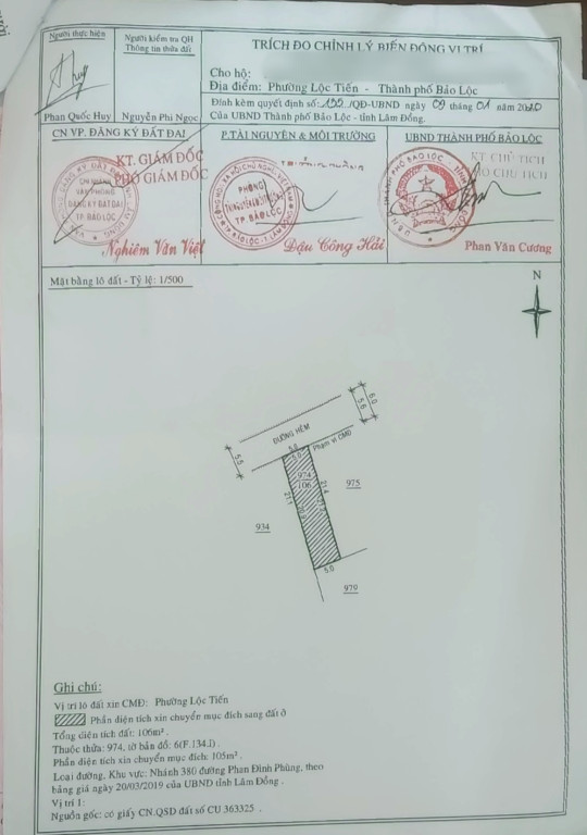 Bán đất thổ cư full 106m² 1.500.000.000đ (có thương lượng) tại Phường Lộc Tiến Thành phố Bảo Lộc