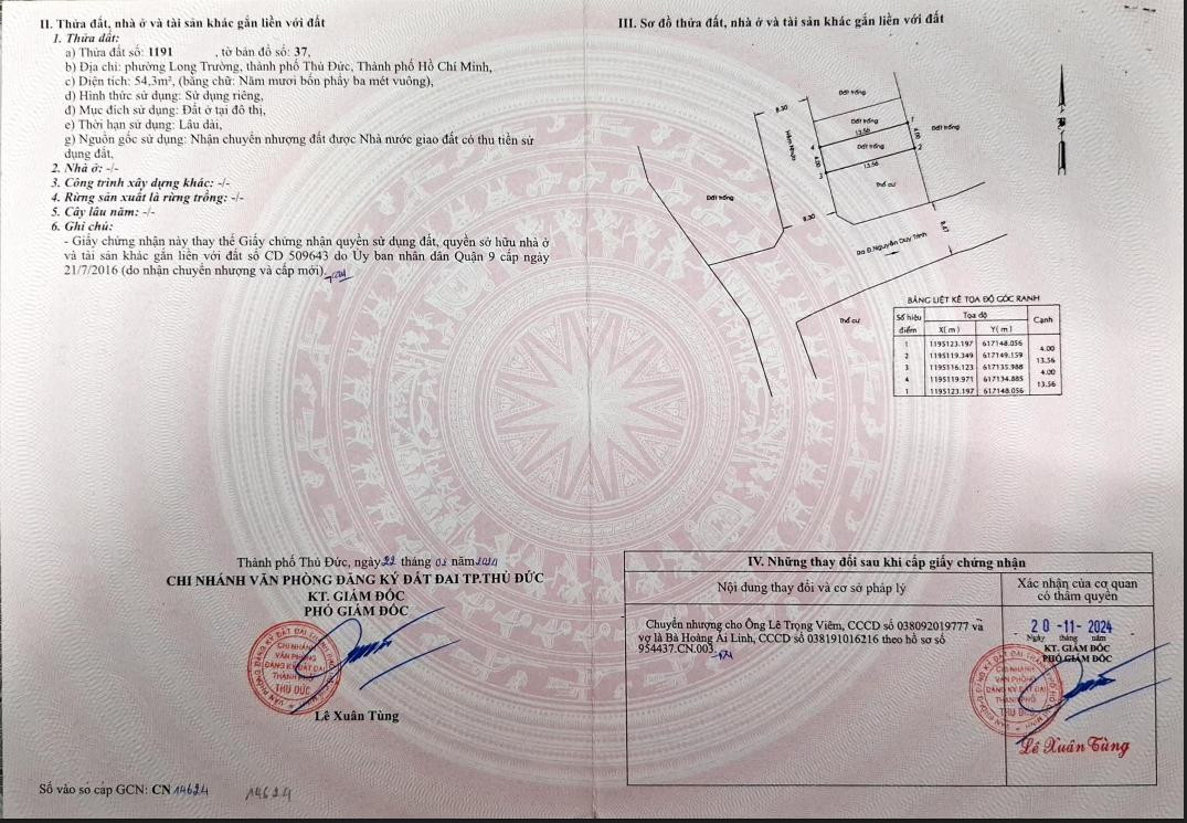 Bán đất Long Trường quận 9, ngay sau chợ Long Trường - Nguyễn Duy Trinh