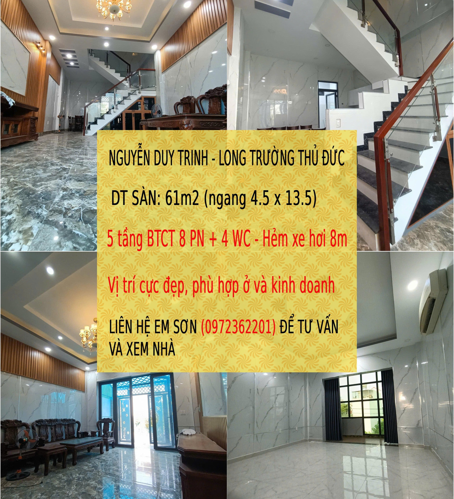 💥PHÙ HỢP Ở/ ĐẦU TƯ/KINH DOANH - NDTRINH Q9
💥 5 TẦNG - 8PN - 61M2 - HXH 8m, GIÁ CHỈ 5.2T (TL)