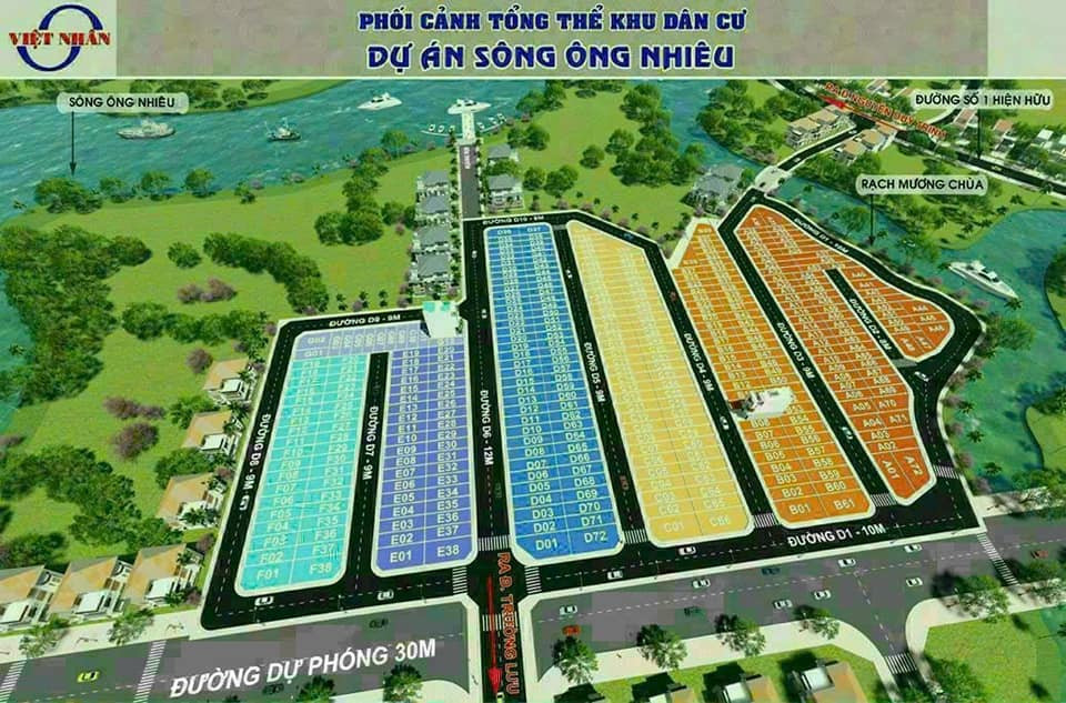 Chính chủ cần bán nhà mặt tiền trục chính dự án Khu dân cư Sông Ông Nhiêu.
