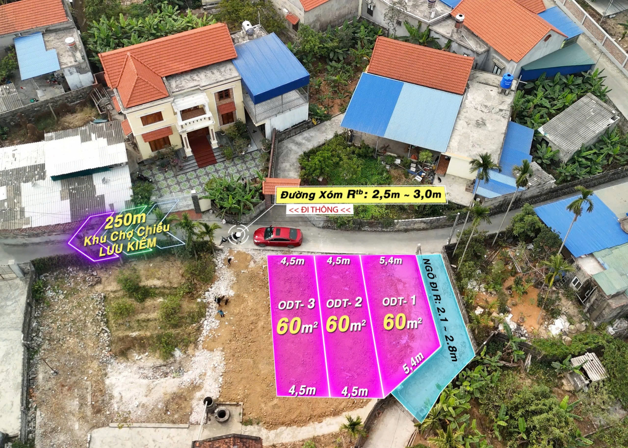 Bán đất 60.6m² ngang 4,5m giá 670 triệu Phường Lưu Kiếm(Lưu Kiếm). liên hệ 0362558882