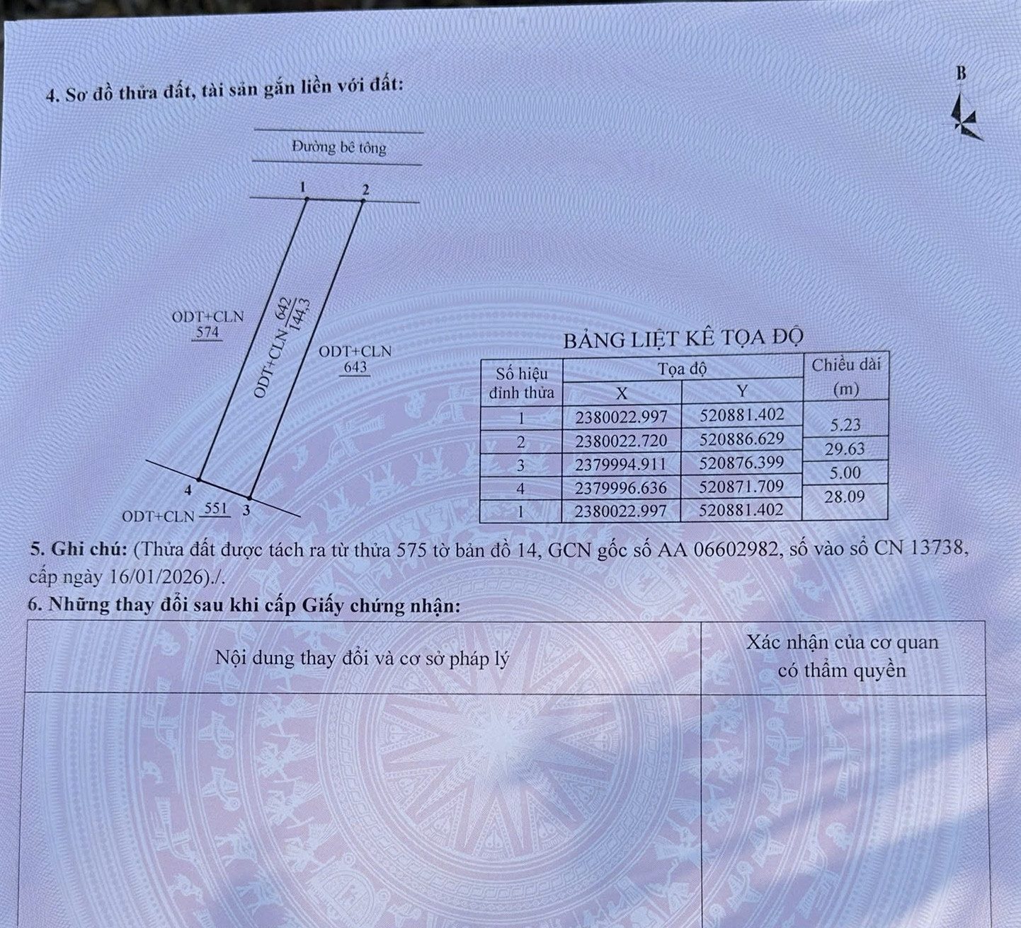Bán đất 145m² có sẵn 105m² thổ cư ngang 5m giá 1.6 tỷ tại Phường Móng Cái 2
