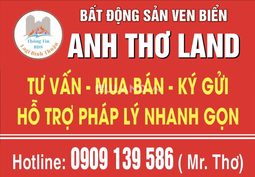 Bán Đất Biển DT 390m² Có 150m Đất Ở,Mũi Né, Thành phố Phan Thiết, Bình Thuận