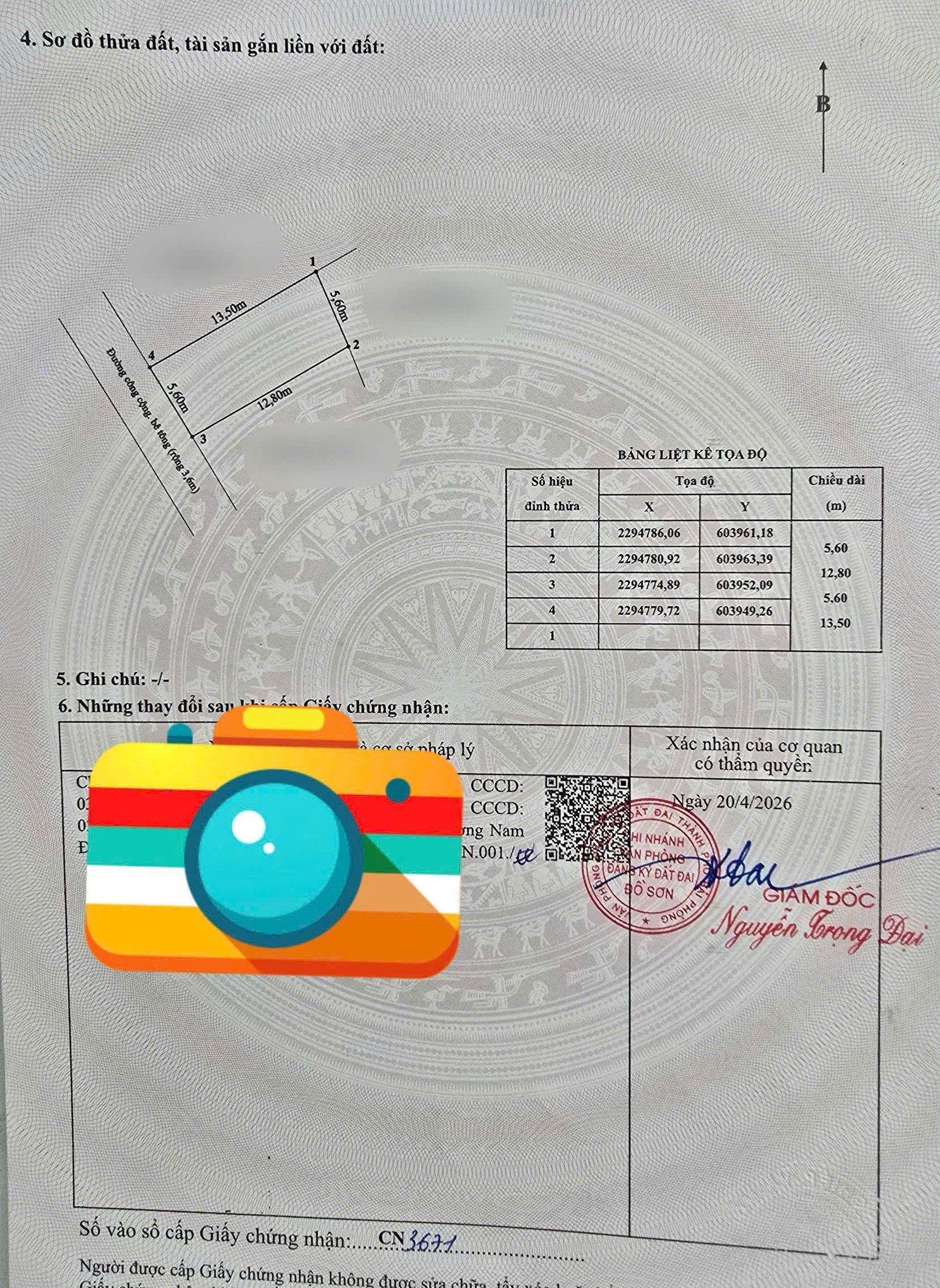 Bán đất 73,4m² full thổ cư ngang 5,6m giá 1.66 tỷ tại Phường Nam Đồ Sơn (ngõ 3,6m Thượng Đức)