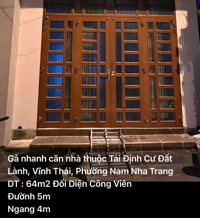 Cơ Hội An Cư, Định Cư Tại Nha Trang. Nhà Tái Định Cư, Đất Lành, Vĩnh Thái